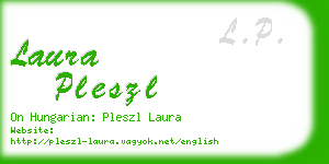 laura pleszl business card